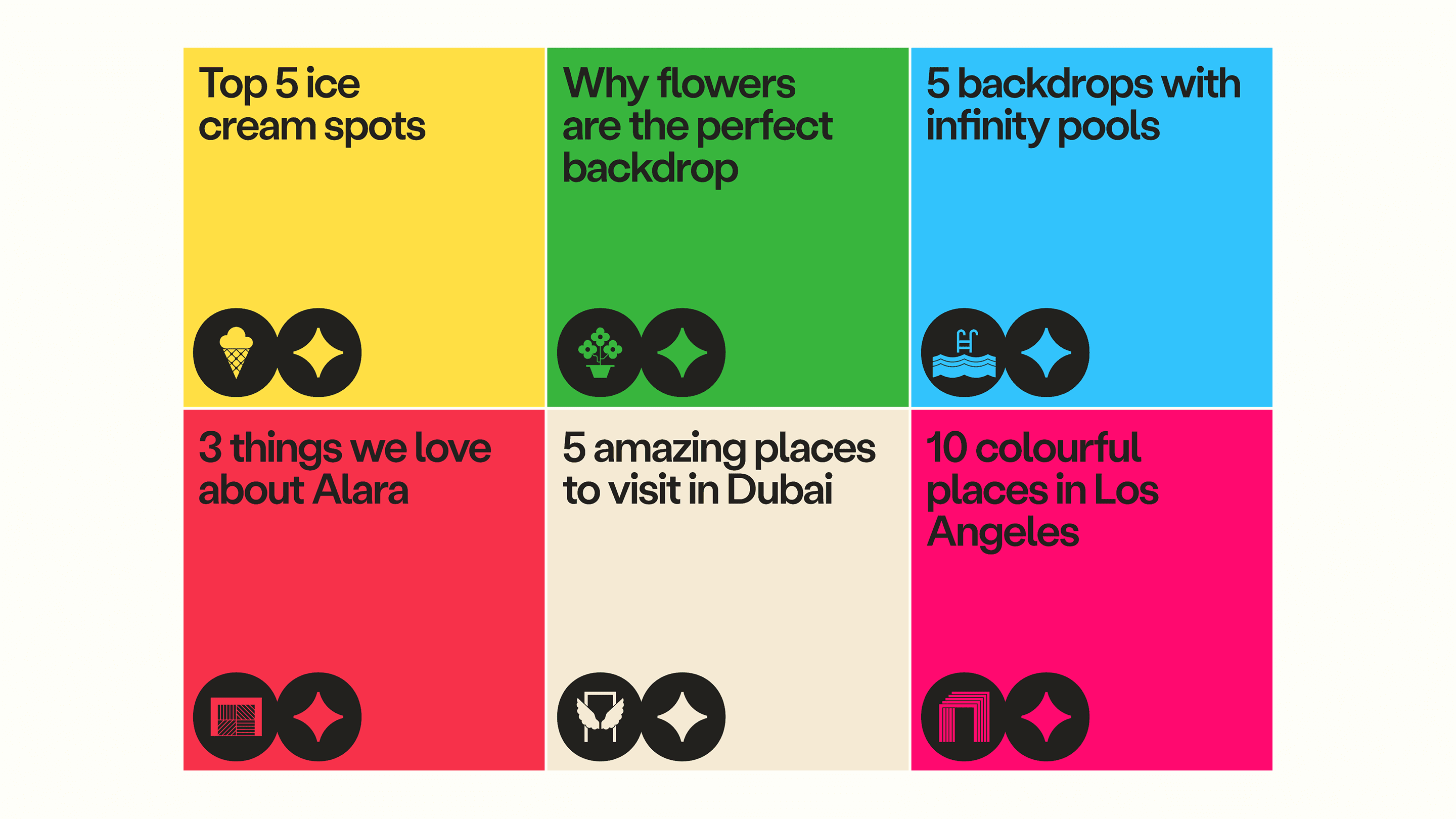 Backdrop social post templates for travel guides and place recommendations