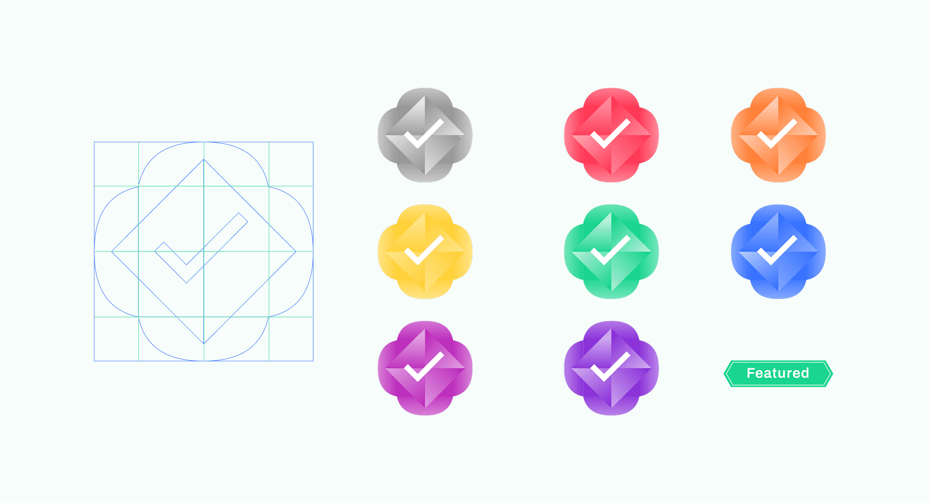Colour-coded Collargig skill badges and their construction grid