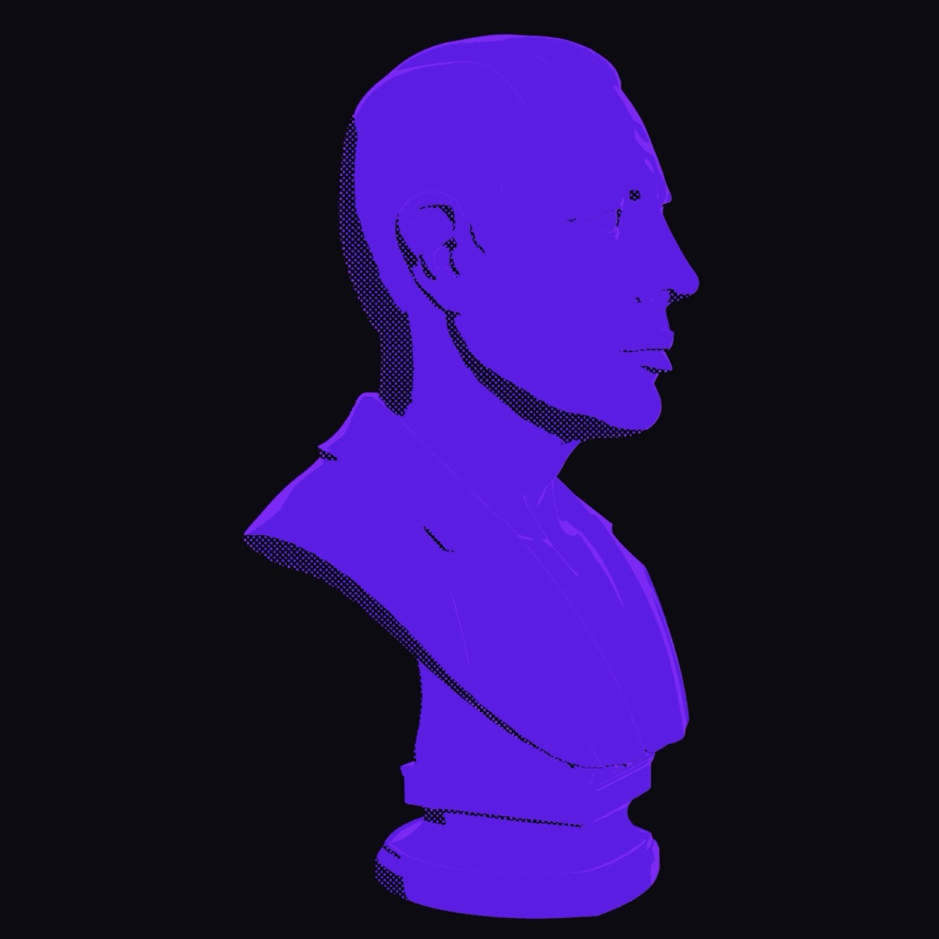 The bust in ShaderRender's Stylized toon shader